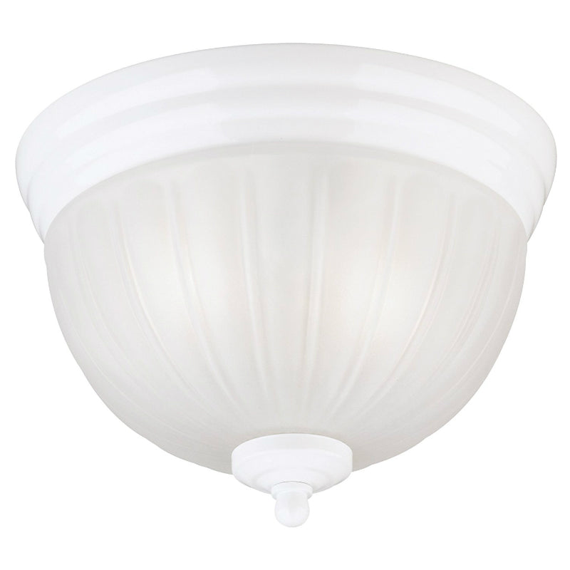 Westinghouse 67308 Two-Light Interior Flush-Mount Ceiling Fixture, White