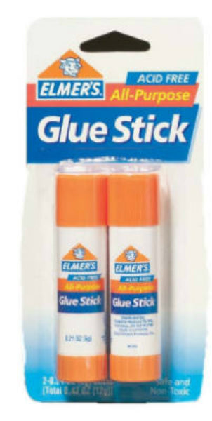 Elmer's E512 Twin Pack All Purpose Glue Stick, 0.42 Oz, 2-Pack