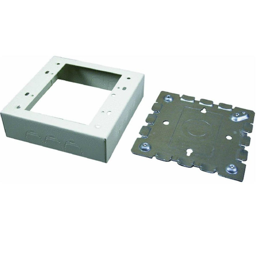 Wiremold® B-32 Metal Raceway 2-Gang Outlet Box, Ivory