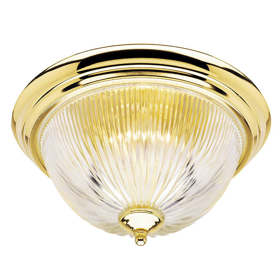 Westinghouse 66464 1-Light Interior Flush-Mount Ceiling Fixture, Polished Brass