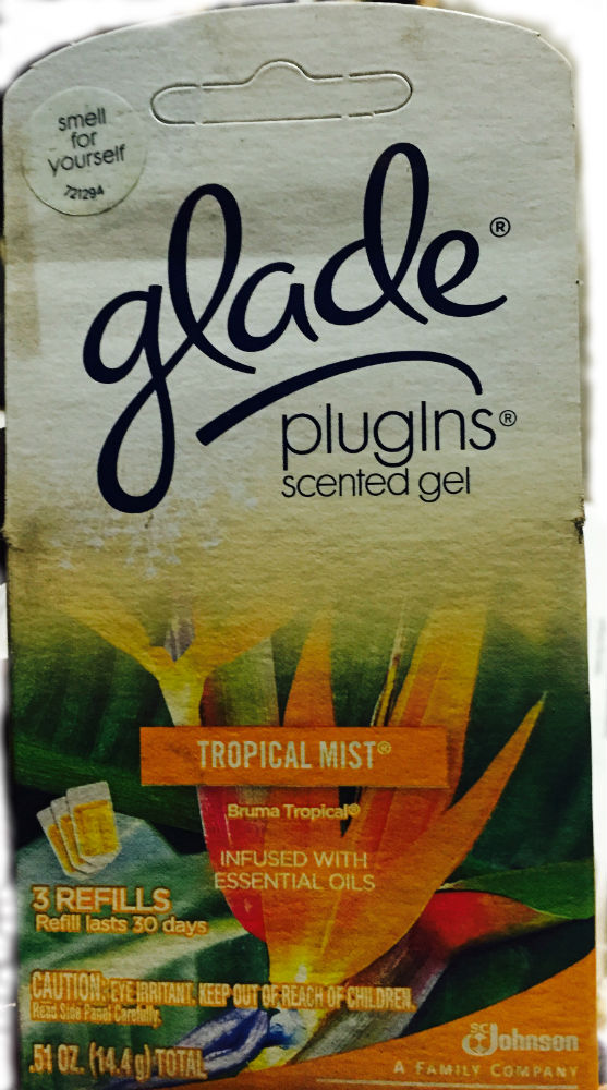 Glade® 00696 PlugIns® Scented Gel Refill, Tropical Mist, 3-Count