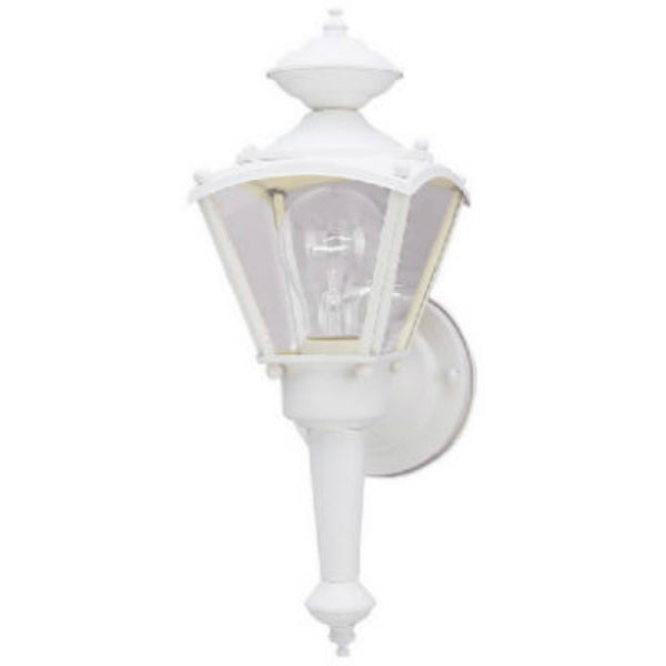 Westinghouse 66984 Single-Light Exterior Wall Coach Lantern, White Textured