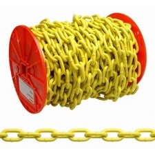 Campbell® PD0725027 Proof Coil Chain, 100', Yellow Polycoated