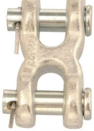 Campbell® T5423301 Double Clevis Link, 3/8", Zinc Plated, Forged Steel