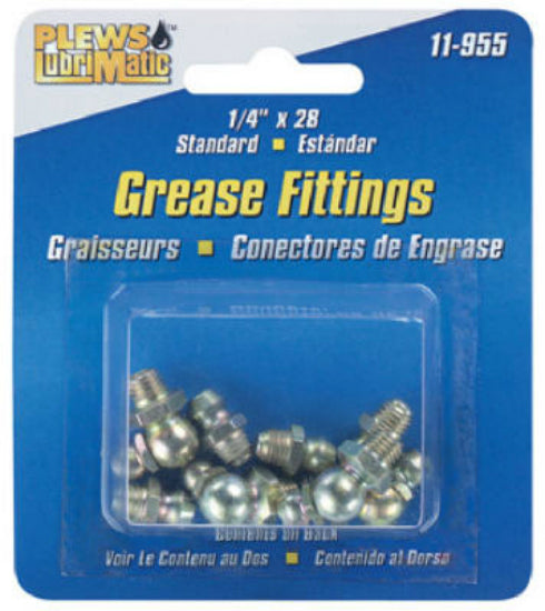 Plews LubriMatic™ 11955 Standard Grease Fitting, Assorted, 8-Pack