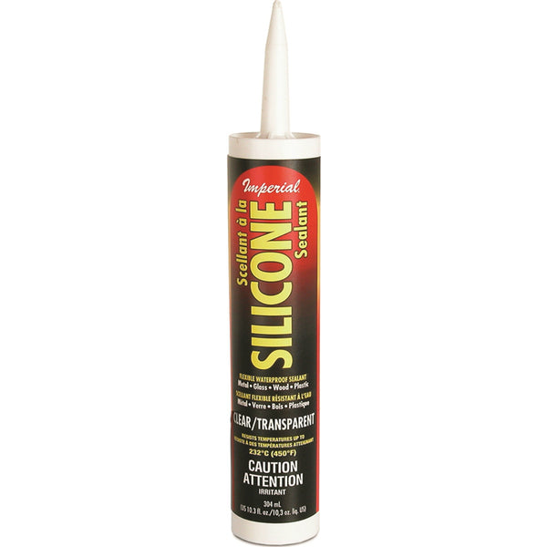 Imperial KK0203 General Purpose Silicone Sealant, 10.3 Oz, Clear