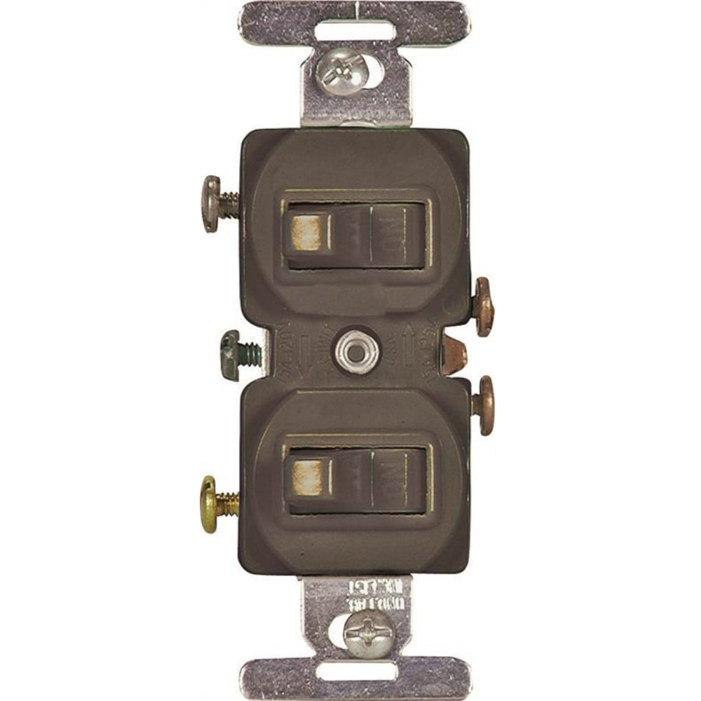 Eaton 271B-BOX Double Combination Switches, 15A, Brown