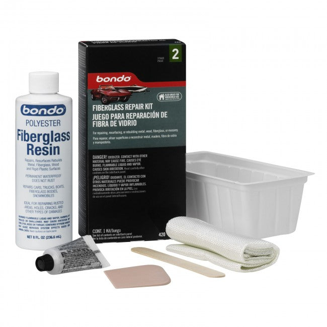 Bondo 420 Fiberglass Resin Repair Kit, 1/2 Pint