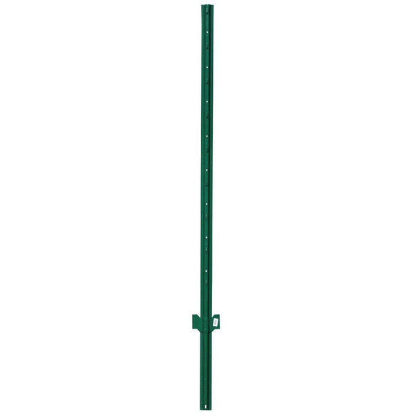 YardGard® 901157A Heavy-Duty "U" Style Steel Fence Post, Green, 13-Gauge, 7'