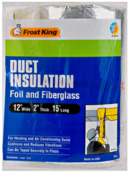 Frost King® SP55 Foil & Fiberglass Duct Insulation, 12" x 2" x 15'