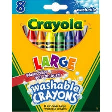 Crayola 52-3280 Large Washable Kid's First Crayons, 8-Count
