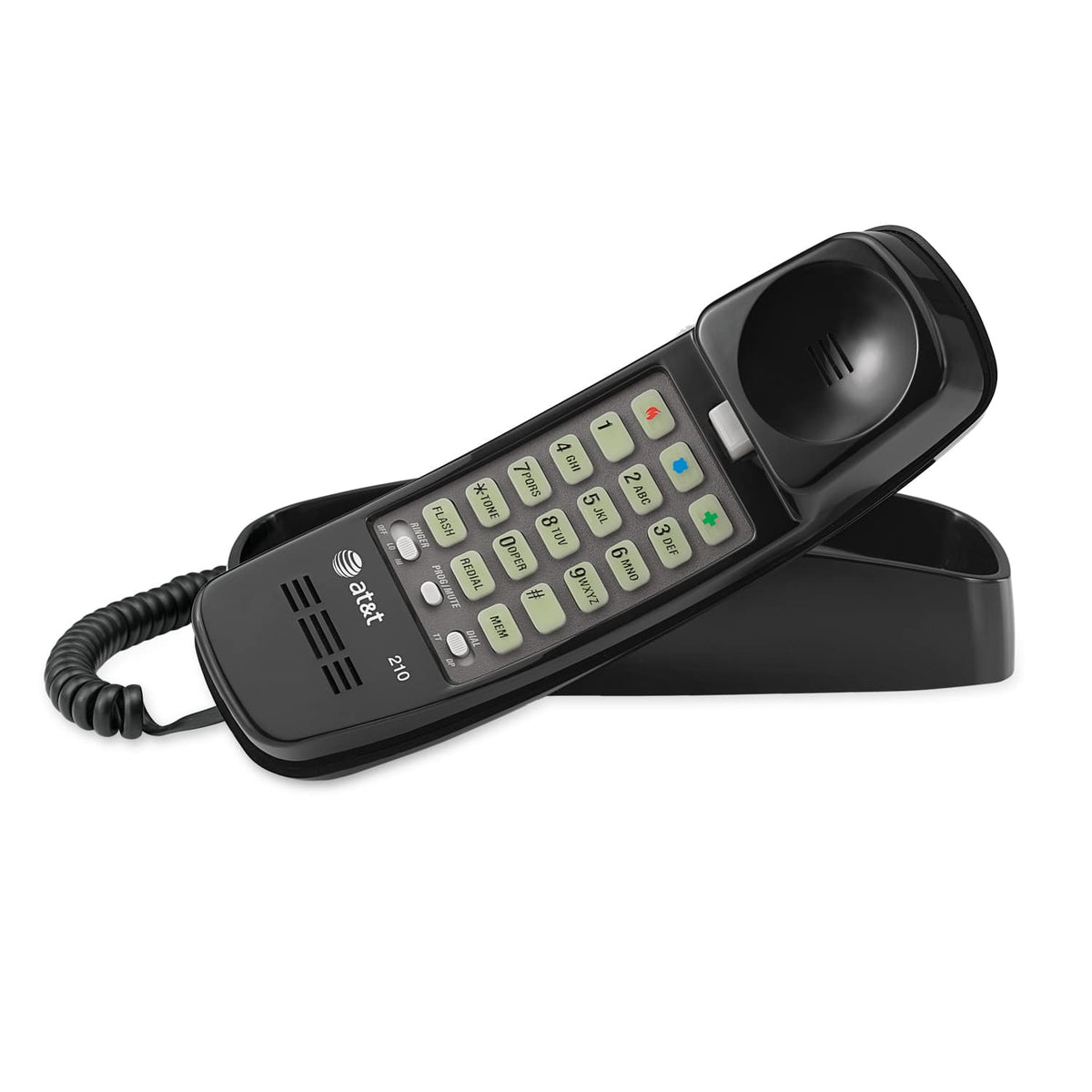 AT&T® 210-BLK Trimline® Corded Telephone, Black