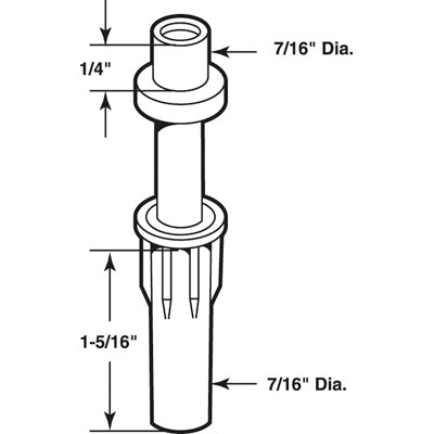 Slide-Co 161144 Bi-Fold Door Spring Loaded Top Pivot & Guide