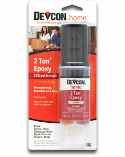 Devcon 31345 2-Ton Clear Epoxy Syringe, 25 ml