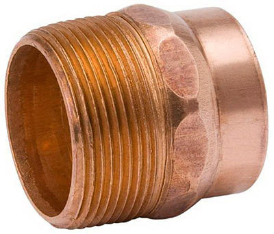 B & K W-61163 Male Pipe Thread Wrot Copper Adapter, 1"