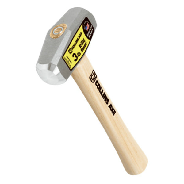 Collins DHT3HC Drilling Hammer with 10" Oval Eye Hickory Handle, 3 Lb Head