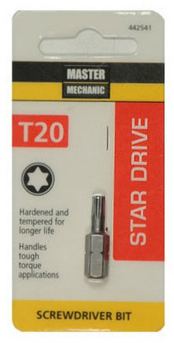 Master Mechanic 442541 Star Drive Torx 20 Insert Bit Tip, 1"