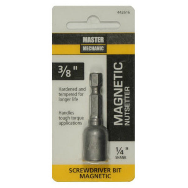 Master Mechanic 442616 Magnetic Nut Driver/Setter, 3/8" x 1-7/8"