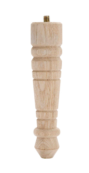 Waddell 2556 Furniture Grade Quality Early American Table Leg, 6", Hardwood