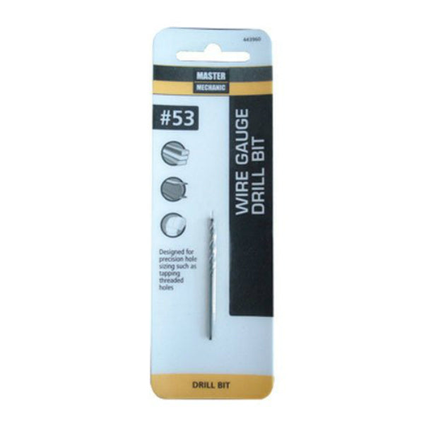 Master Mechanic 443960 Black Oxide Wire Gauge Number Drill Bit, #53, 1-7/8"