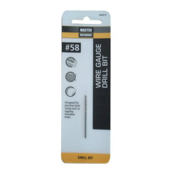 Master Mechanic 444018 Black Oxide Wire Gauge Number Drill Bit, #58, 1-5/8"