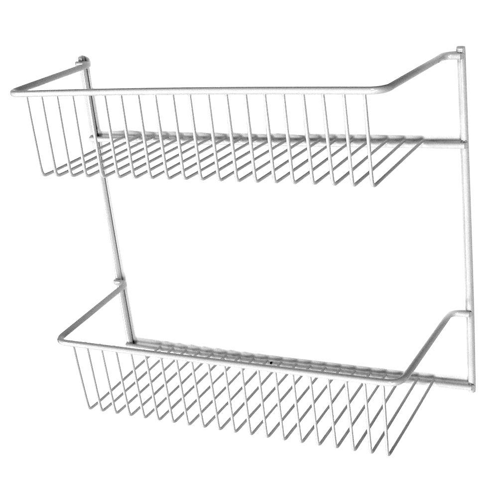 ClosetMaid® 800200 2-Tier Cabinet/Wall Storage Rack, Epoxy Coated Steel