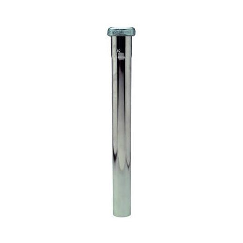 Master Plumber 453-100 Lavatory Drain Extension Tube, 1-1/4"x12", Chrome Plated