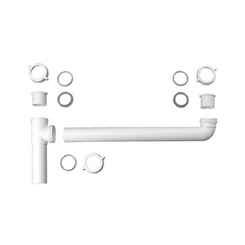 Master Plumber 453-191 2-Bowl End Outlet Drain, White