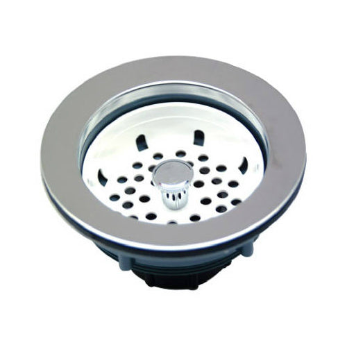Master Plumber 453-365 Basket Sink Strainer, Chrome Finish