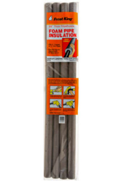 Frost King® P11X Tubular Polyethylene Foam Pipe Insulation, 3/8" x 3', 4-Pack