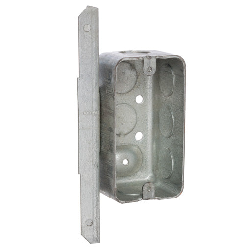 RACO® 661 Raised Ground A Bracket Handy Box, Drawn w/Conduit KO's, 4" x 1-7/8"