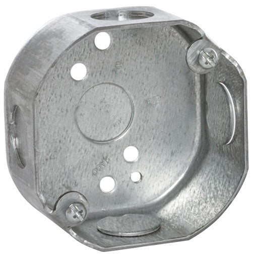 RACO® 110 Octagon Box with Conduit Knockout, 3-1/2" x 1-1/2" Deep Steel
