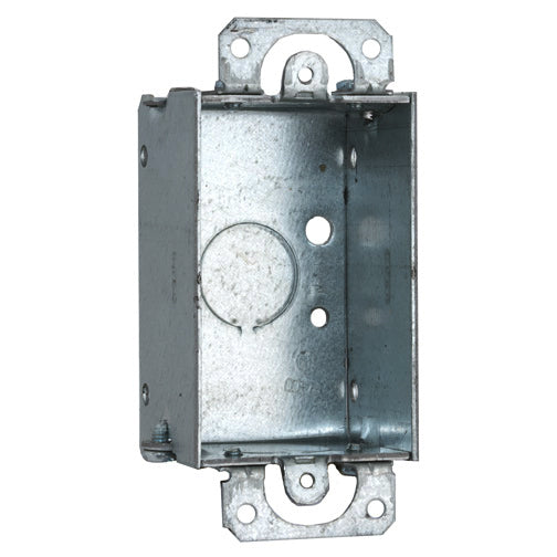RACO® 400 Deep Ears Switch Box - Gangable with Conduit KO's, 3" x 1-1/2"