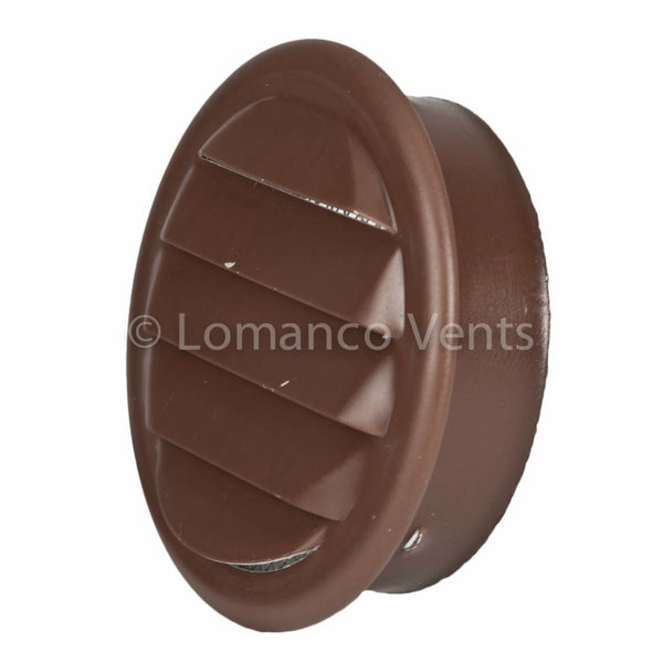 Lomanco® CV2BRB CV-Series Aluminum Undereave Circle Vent, Brown, 2.25", 6-Pack