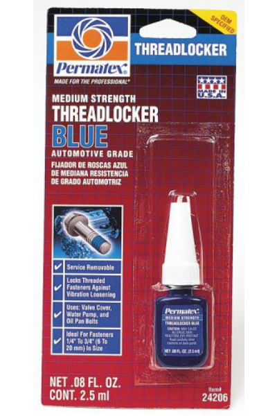 Permatex® 24206 Medium Strength Threadlocker BLUE, 2.5 ml
