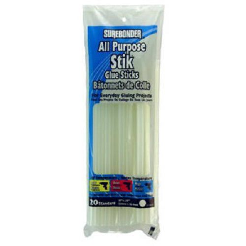 Surebonder® DT-20 All Purpose Regular Glue Stick, Clear, 0.44" x 4", 20-Pack