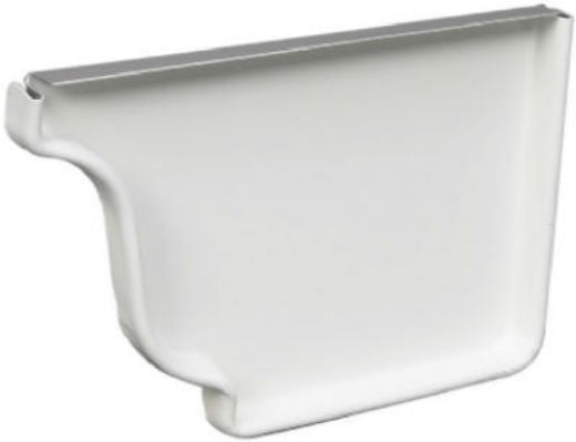 Amerimax 27006 Aluminum Right End Cap, 5", White