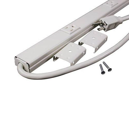 Wiremold® PM36C Plugmold Multi-Outlet Strip with 6 Grounded Outlets, 40", Ivory