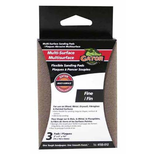 Gator 4155 Flexible Sanding Pad, 120 Grit, 3" x 4"