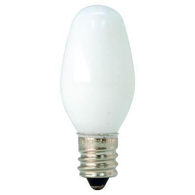 GE Lighting 16001 Candelobra Base C7 Night Light Bulb, 4W, White, 2-Pack