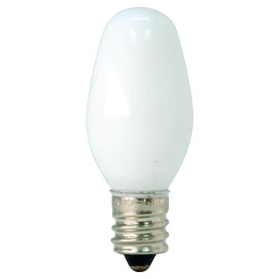 GE Lighting 16001 Candelobra Base C7 Night Light Bulb, 4W, White, 2-Pack