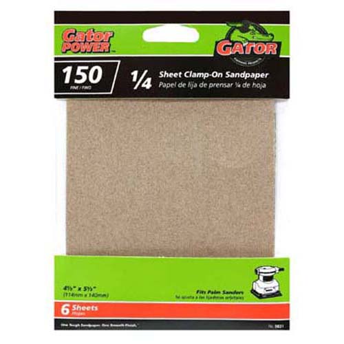 Gator 5031 Multi-Purpose Sandpaper, 150 Grit, 4.5" x 5.5"