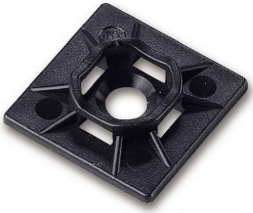 Gardner Bender 45-MBUVB Cable Tie Mounting Base, Black, 1" x 1"