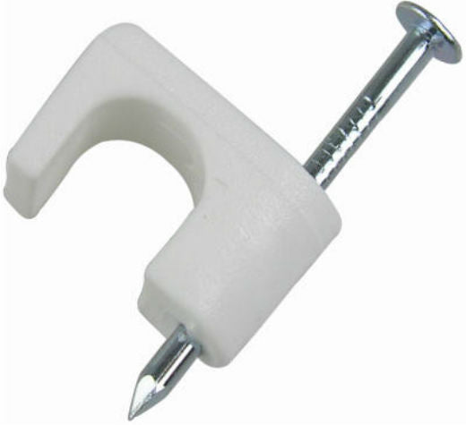 Gardner Bender PSW-100 Coaxial Cable Staple, 1/4", White