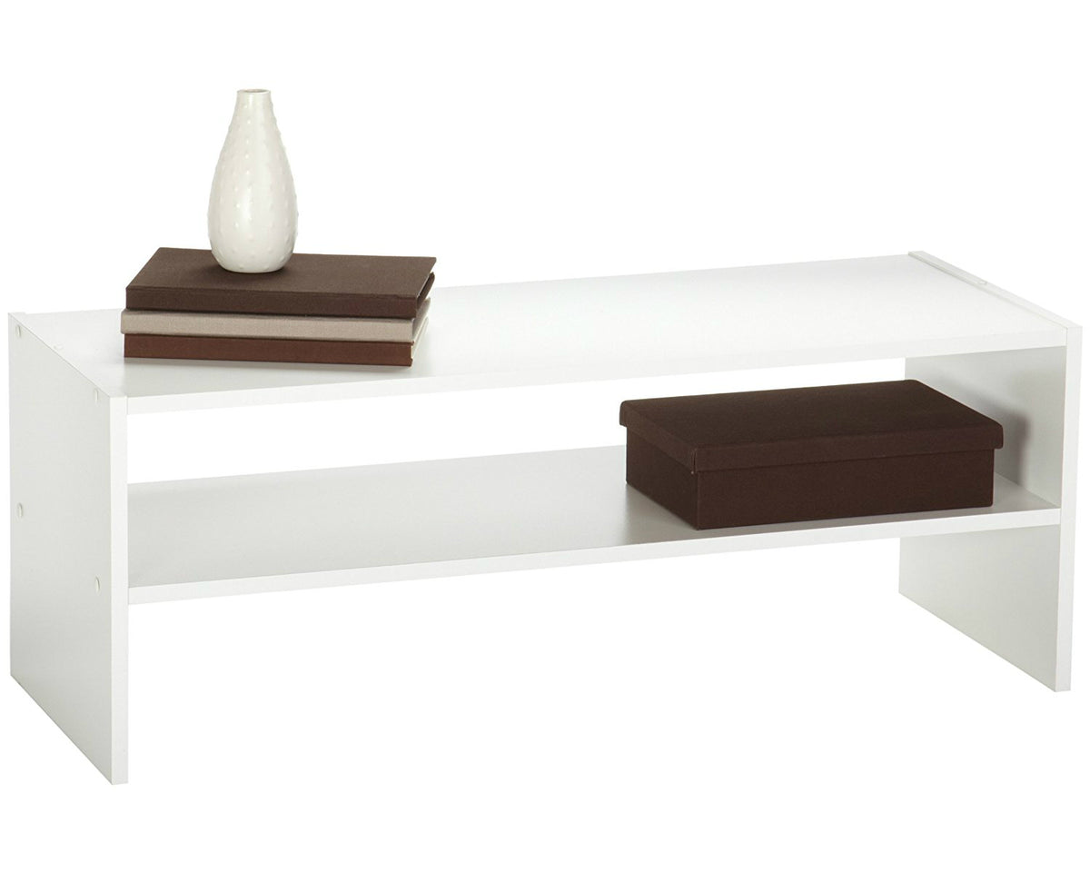 ClosetMaid 896300 Stackable Horizontal Organizer with 2 Shelves, White, 31"