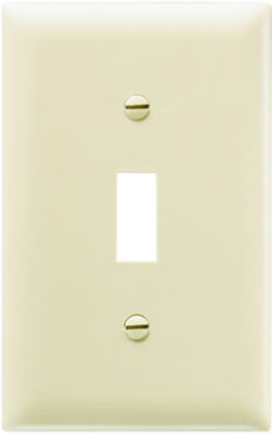 Pass and Seymour TradeMaster Toggle Nylon Wall Plate, 1 Gang, Ivory
