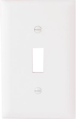 Pass & Seymour Toggle Nylon Wall Plate, 1 Gang, White