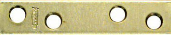National Hardware® N191-007 Mending Plate, 5/8" x 3" Bright Brass, 4-Pack