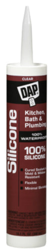 Dap® 08648 Kitchen & Bath 100% Silicone Sealant, 10.1 Oz, Clear