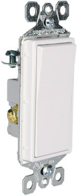 Pass & Seymour TradeMaster Illuminated Decorator Switch, 15A, White